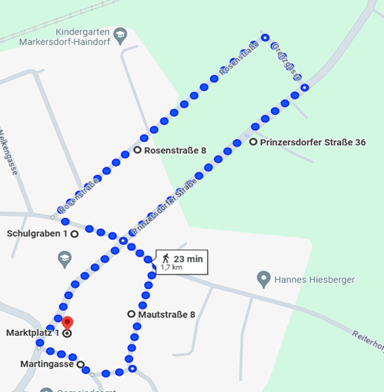 Laufstrecke Marktlauf